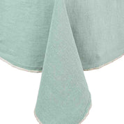 Nappe Venise Haomy en 100 % lin lavé, coloris Celadon – élégance intemporelle et finitions soignées