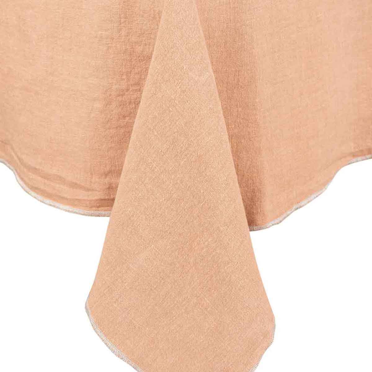 Nappe Venise Haomy en 100 % lin lavé, coloris Cimarron – élégance intemporelle et finitions soignées