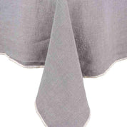 Nappe Venise Haomy en 100 % lin lavé, coloris Granit – élégance intemporelle et finitions soignées