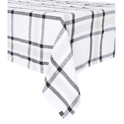 Nappe Capri Haomy en lin lavé, coloris Lin – motif à carreaux élégant et naturel