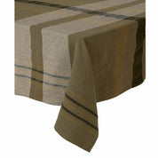 Nappe Aalborg Haomy en lin lavé et coton, motif à carreaux coloris Kaki – élégante et naturelle, entretien facile