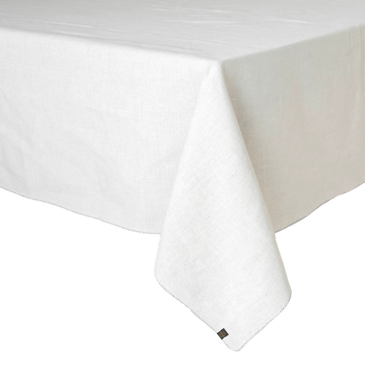 Nappe Zilia Haomy en lin lavé et coton, coloris Blanc – élégante, douce et raffinée