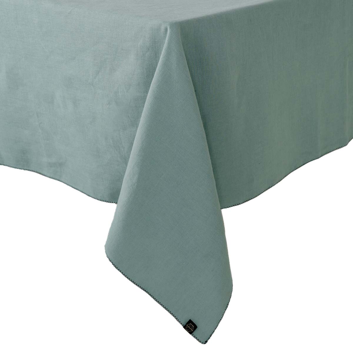 Nappe Zilia Haomy en lin lavé et coton, coloris Céladon – élégante, douce et raffinée