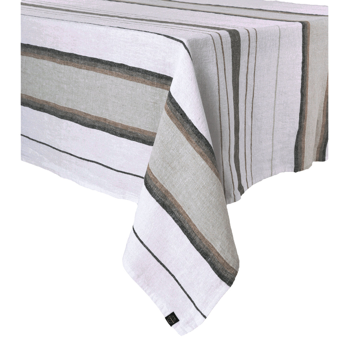 Nappe Portofino Haomy en lin lavé à rayures, coloris Lin – élégante, naturelle et facile d’entretien