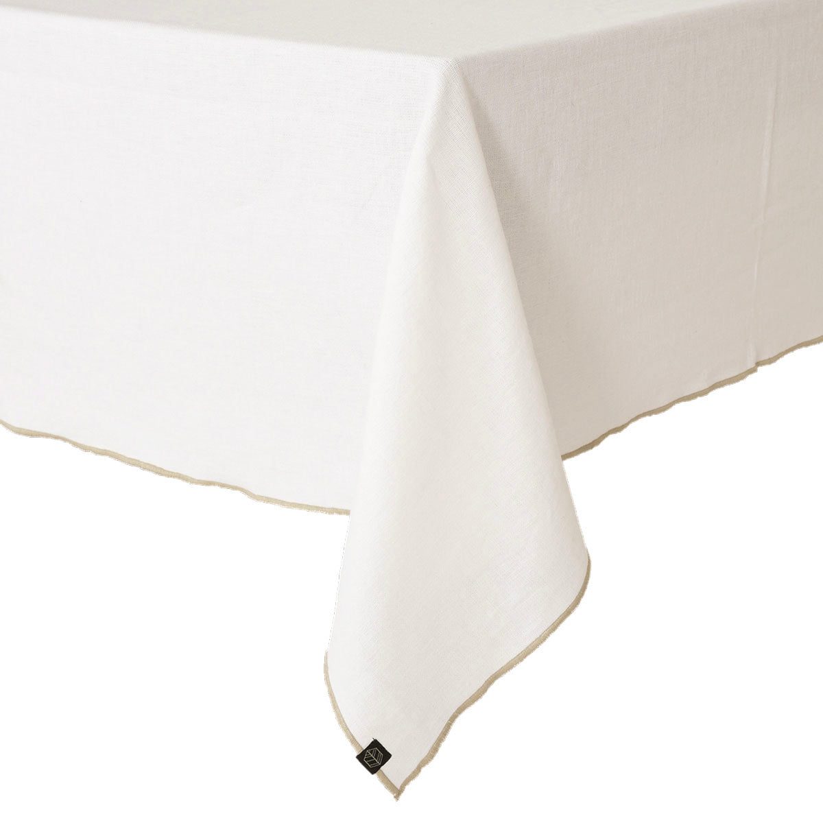 Nappe Corte Haomy en lin et coton, coloris Blanc – élégante, naturelle et raffinée