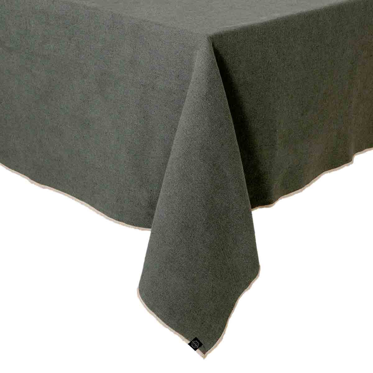 Nappe Corte Haomy en lin et coton, coloris Kaki – élégante, naturelle et raffinée