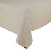 Nappe Verone Haomy en lin et coton, coloris Naturel, finition liseré doré – élégante et raffinée