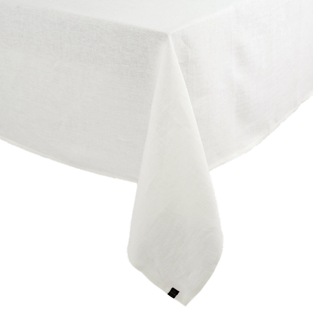 Nappe Pise Haomy en lin lavé avec liseré nid d’abeille, coloris Blanc – élégante et naturelle