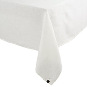 Nappe Pise Haomy en lin lavé avec liseré nid d’abeille, coloris Blanc – élégante et naturelle