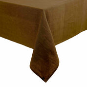 Nappe Pise Haomy en lin lavé avec liseré nid d’abeille, coloris Gold – élégante et naturelle