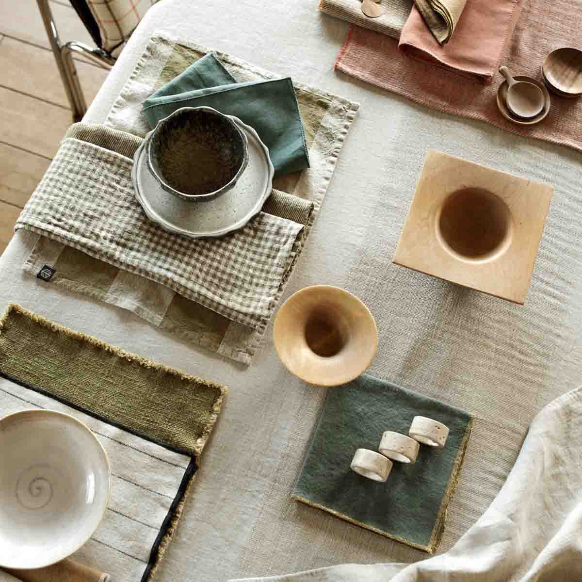 Nappe Pise Haomy en lin lavé - 5 teintes contemporaines