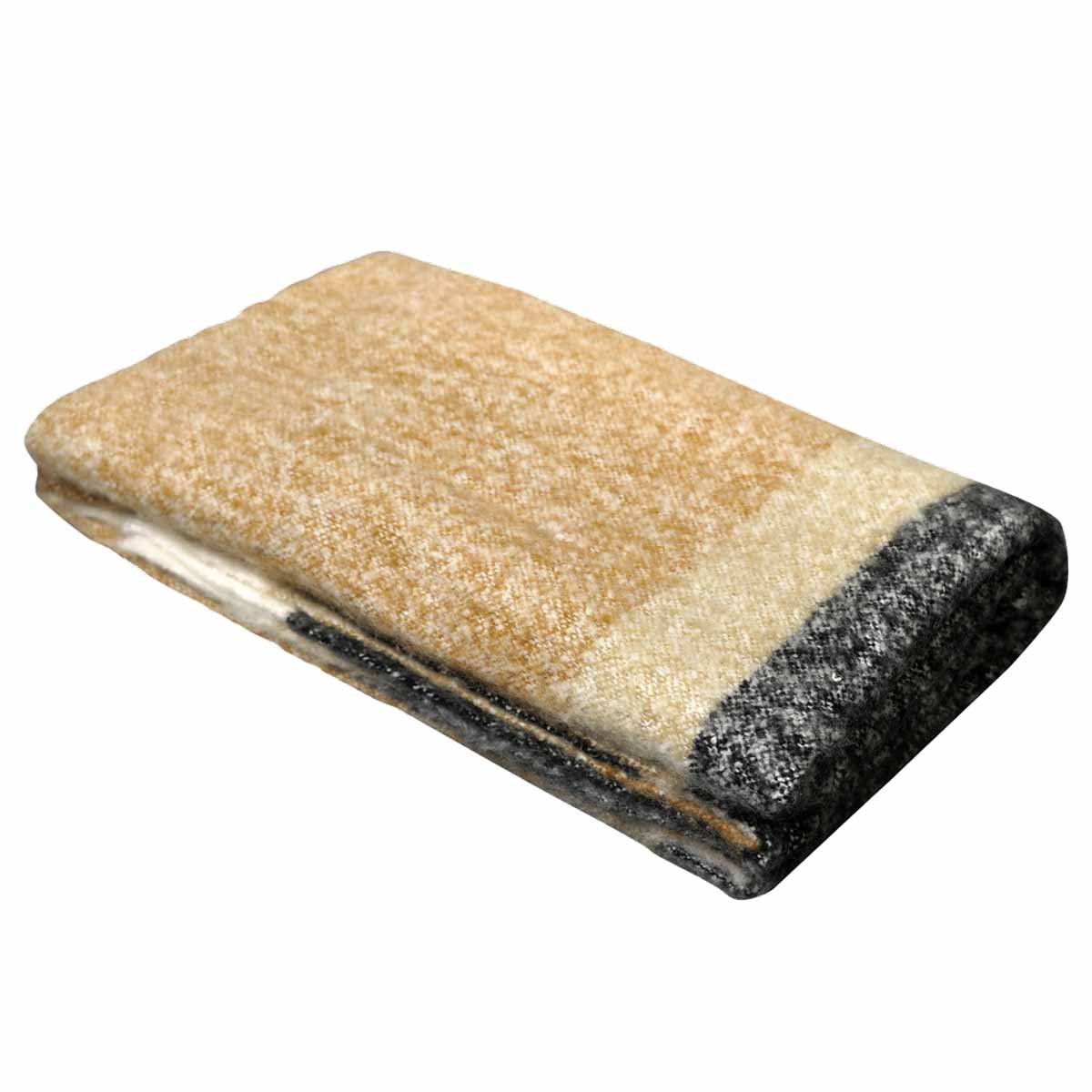 Plaid Calypso en laine – coloris Gold – Haomy Harmony Textile, texture douce, tombé élégant et style naturel pour un intérieur cocooning chic.