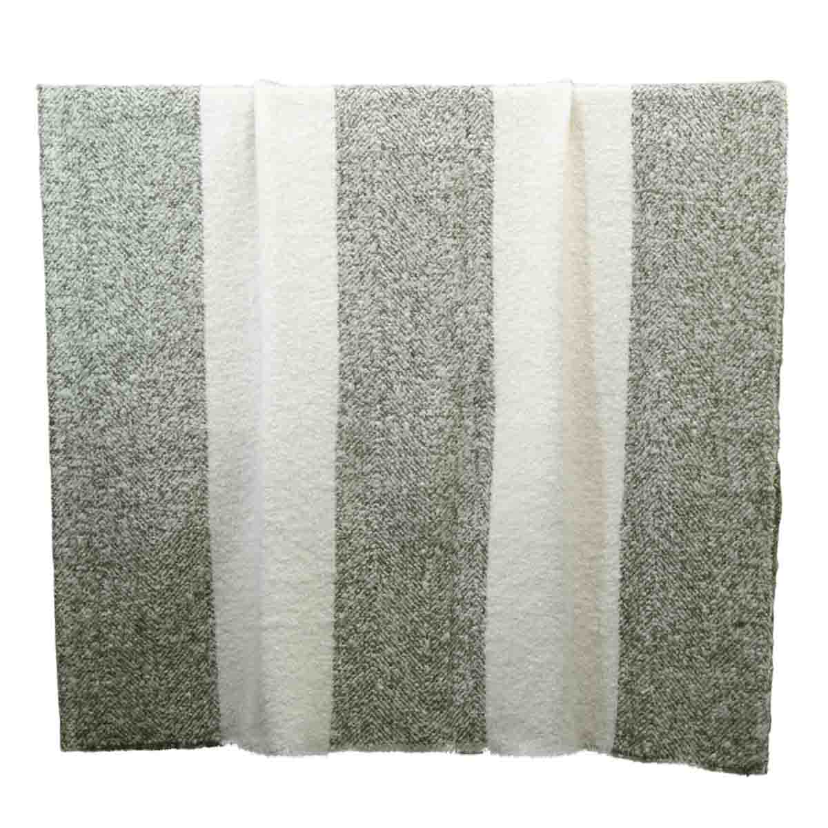 Plaid Megève Haomy en laine douce et chaude, coloris Kaki – chaleur, confort et élégance naturelle pour un intérieur cosy