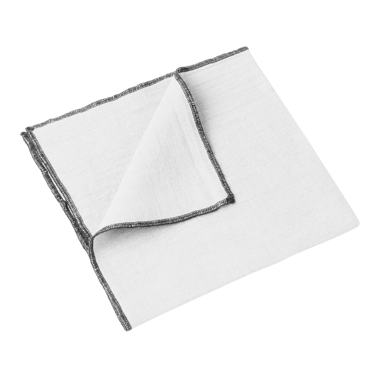 Serviette de table en lin lavé Luri – Coloris Blanc – Haomy Harmony Textile, finition élégante et texture douce pour une table chic et conviviale.