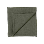 Serviette de table Pise Haomy en lin lavé, coloris Kaki – élégante et naturelle
