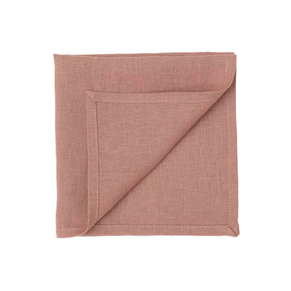 Serviette de table Pise Haomy en lin lavé, coloris Mocaccino – élégante et naturelle