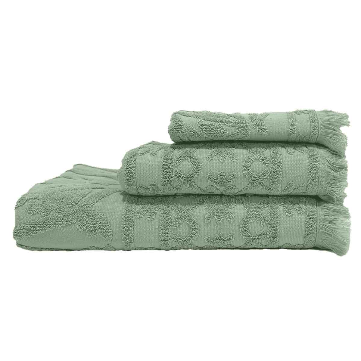 Serviette de bain Ubud Haomy en lin et coton avec des franges, coloris Amande, disponible en plusieurs tailles – douce et élégante