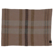 Serviette / set de table Aalborg Haomy en lin et coton, motif à carreaux coloris Cimarron – élégance naturelle et finitions soignées