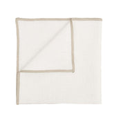 Serviette de table Corte Haomy en lin lavé et coton, coloris Blanc – élégante, douce et raffinée