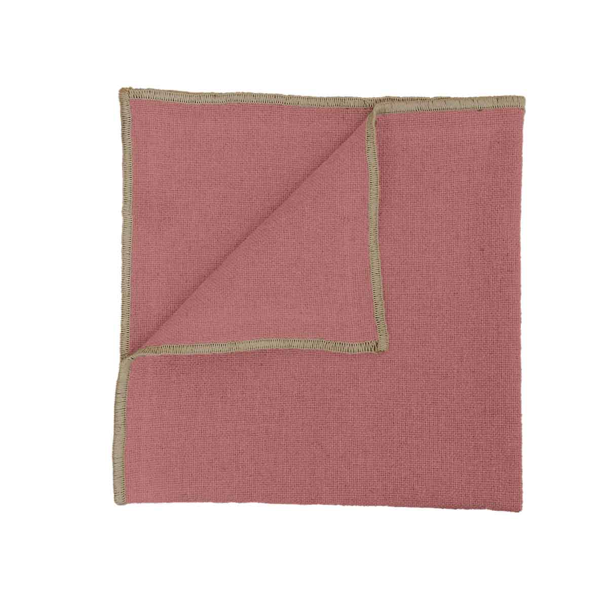 Serviette de table Corte Haomy en lin lavé et coton, coloris Bois de rose – élégante, douce et raffinée