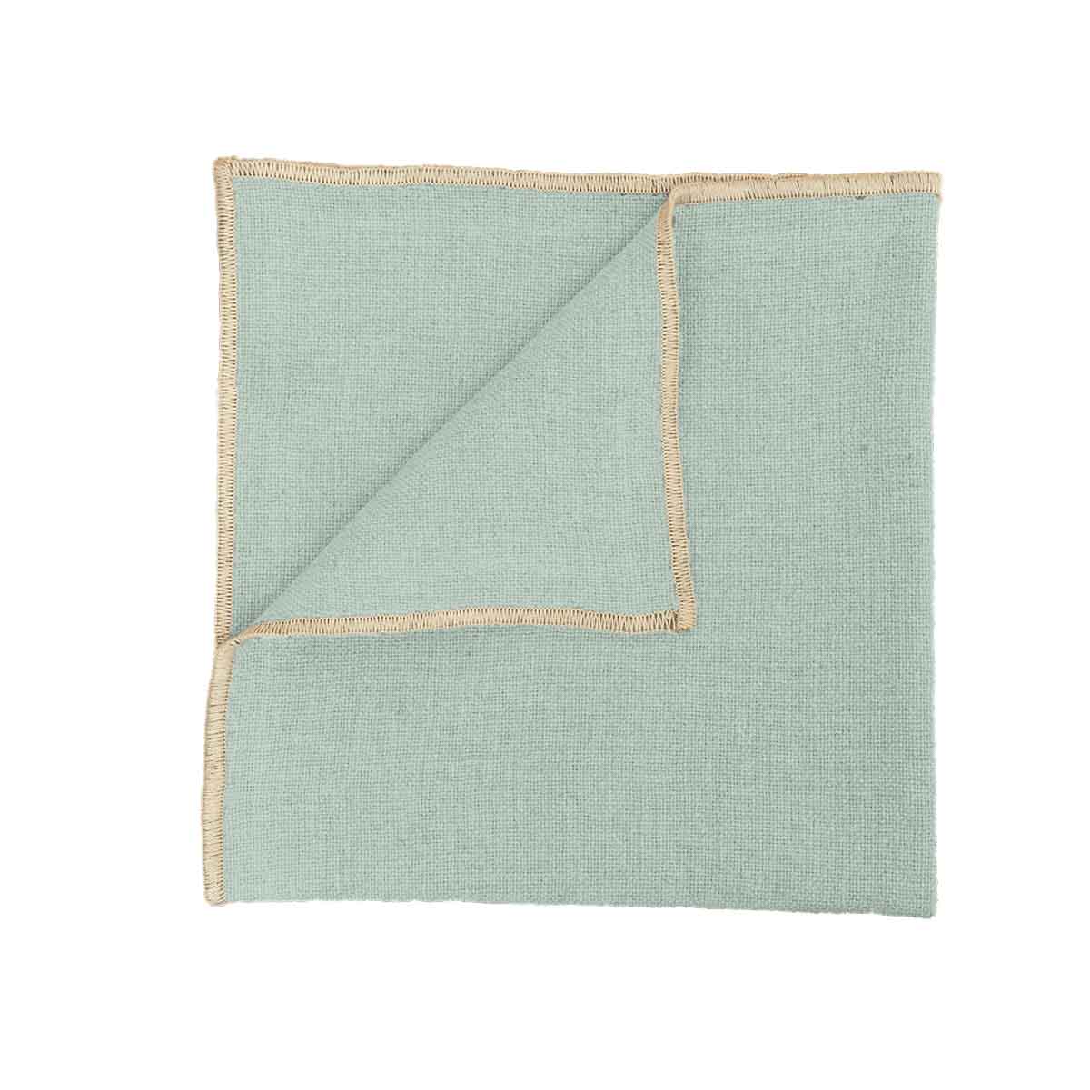 Serviette de table Corte Haomy en lin lavé et coton, coloris Céladon – élégante, douce et raffinée