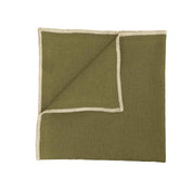 Serviette de table Corte Haomy en lin lavé et coton, coloris Olive– élégante, douce et raffinée