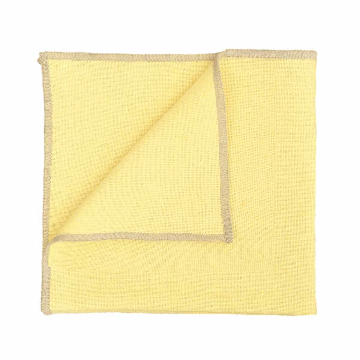 Serviette de table Corte Haomy en lin lavé et coton, coloris Paille – élégante, douce et raffinée
