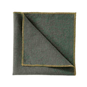 Serviette de table Verone Haomy en lin et coton, coloris Kaki – élégante et douce au toucher