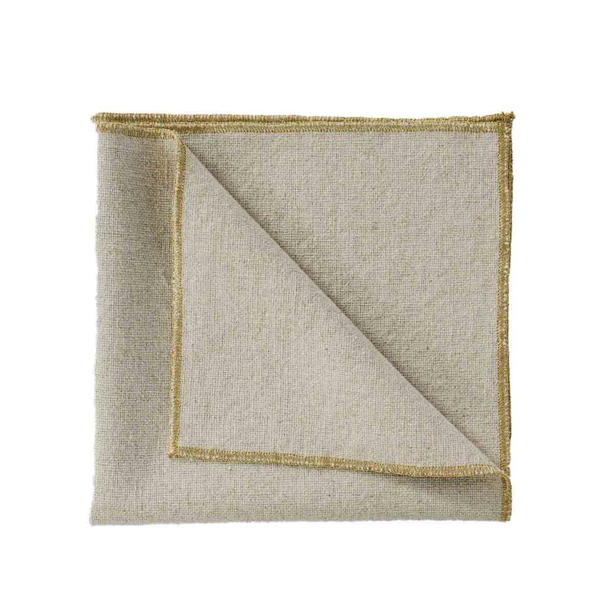 Serviette de table Verone Haomy en lin et coton, coloris Naturel – élégante et douce au toucher