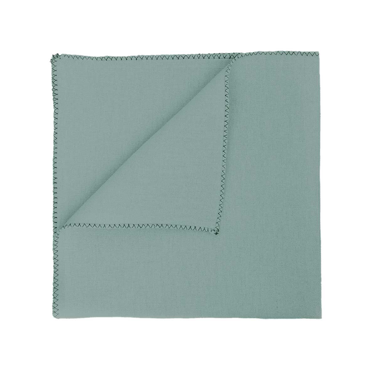 Serviette de table Zilia Haomy en lin lavé et coton, coloris Céladon
