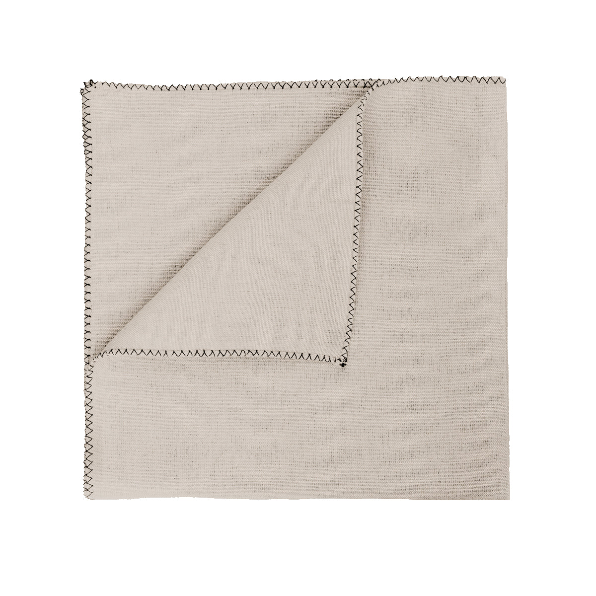 Serviette de table Zilia Haomy en lin lavé et coton, coloris Naturel