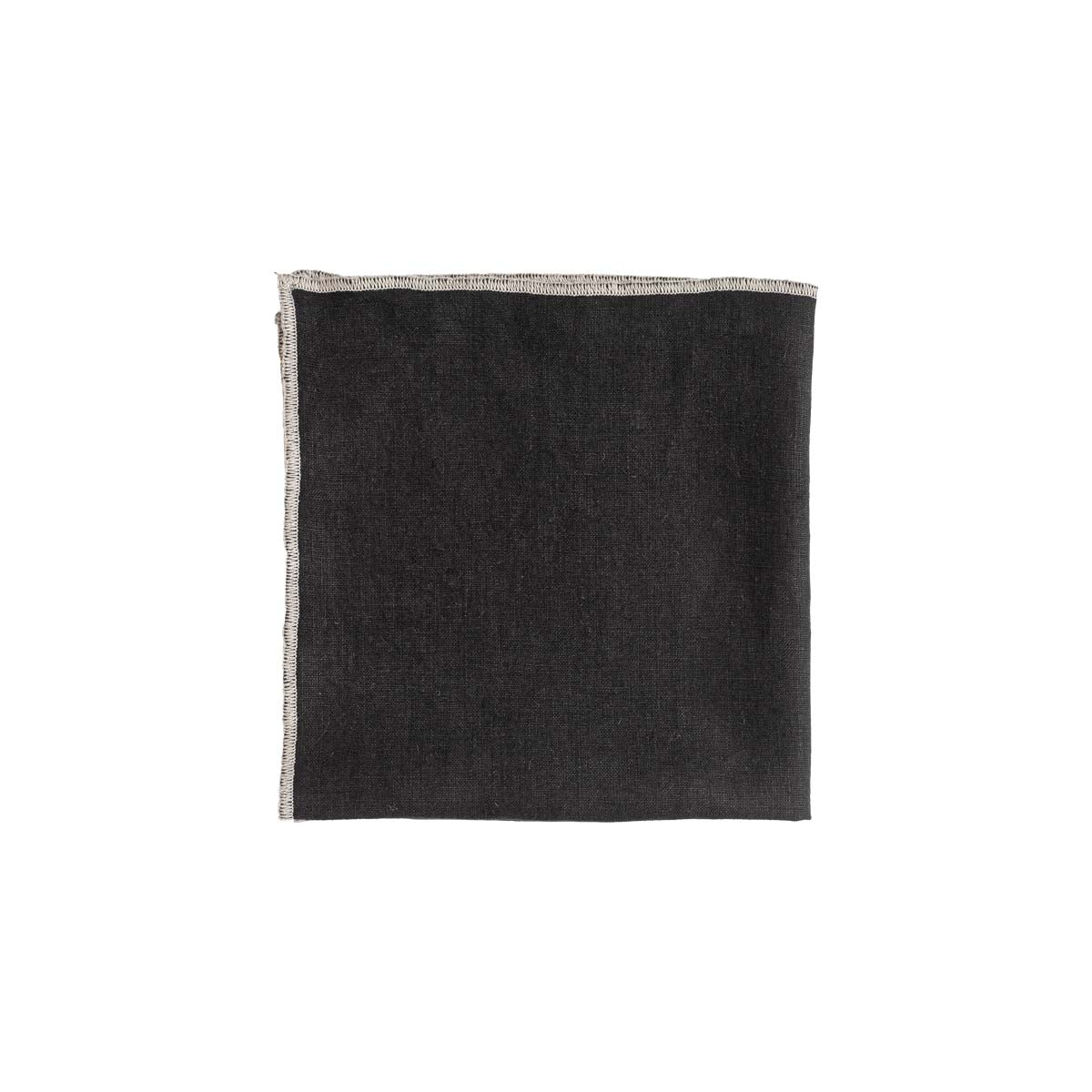 serviette de table lin venise noir-harmony haomy