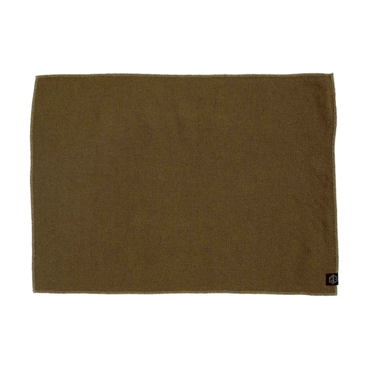 Set de table Verone Haomy en lin et coton, coloris Gold – finition liseré doré élégante