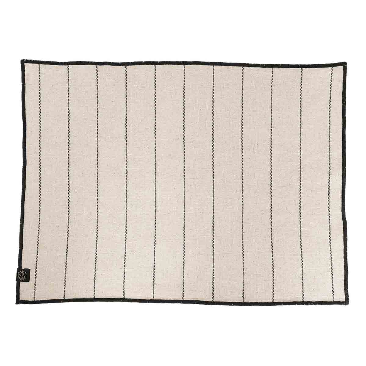 Set de table Calvi Haomy en lin et coton à rayures, coloris Naturel – élégant et authentique