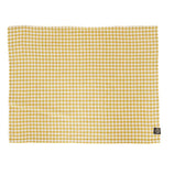 Set ou serviette de table Piana Haomy en lin lavé et coton, motif vichy paille – élégant, doux et facile à entretenir