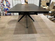 Table en céramique extensible Plisken Noir bronze - Home Beddings & Curtains