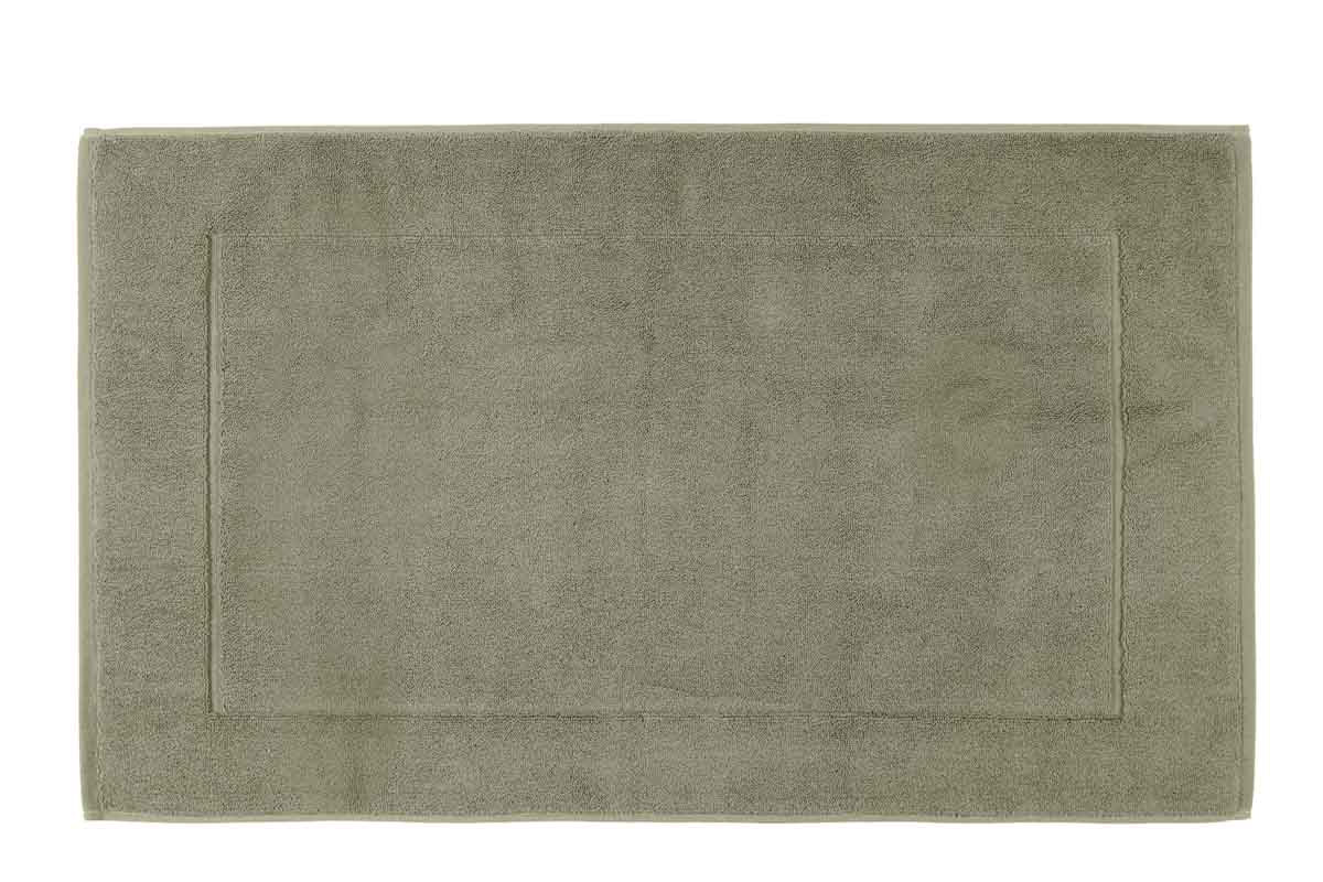 Tapis de bain Grand Hôtel Haomy coloris kaki 50×85 cm – moelleux et absorbant