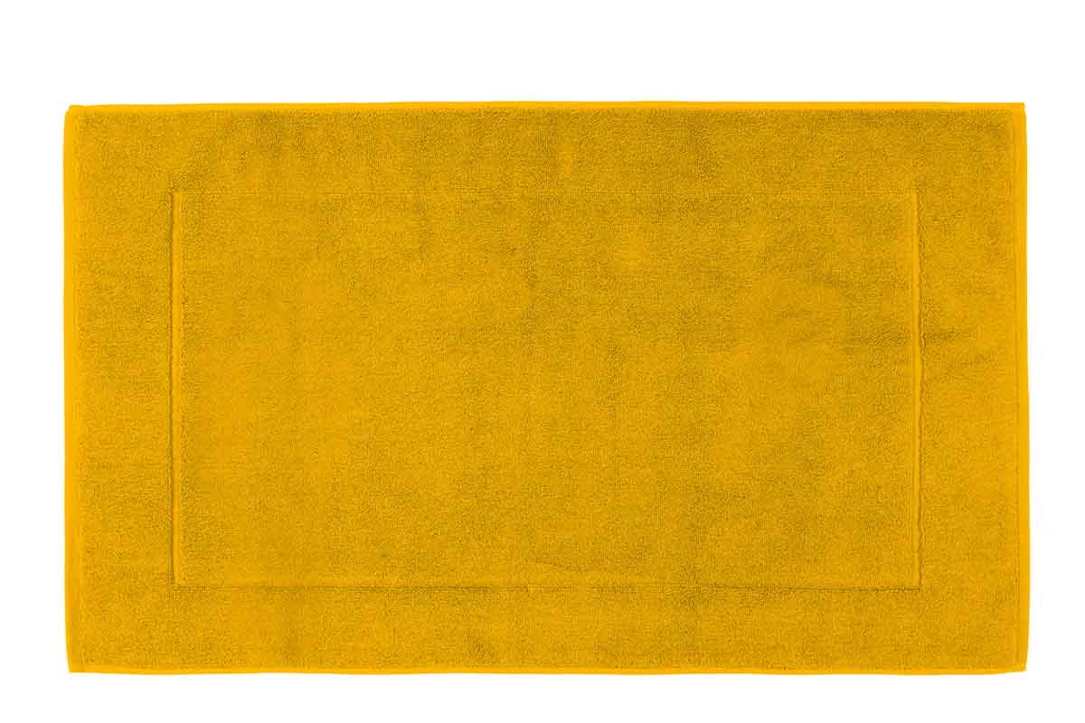 Tapis de bain Grand Hôtel Haomy coloris safran 50×85 cm – moelleux et absorbant