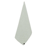 Torchon de cuisine Piana II Haomy en lin lavé et coton, motif petits carreaux vichy coloris Amande – doux, absorbant et élégant