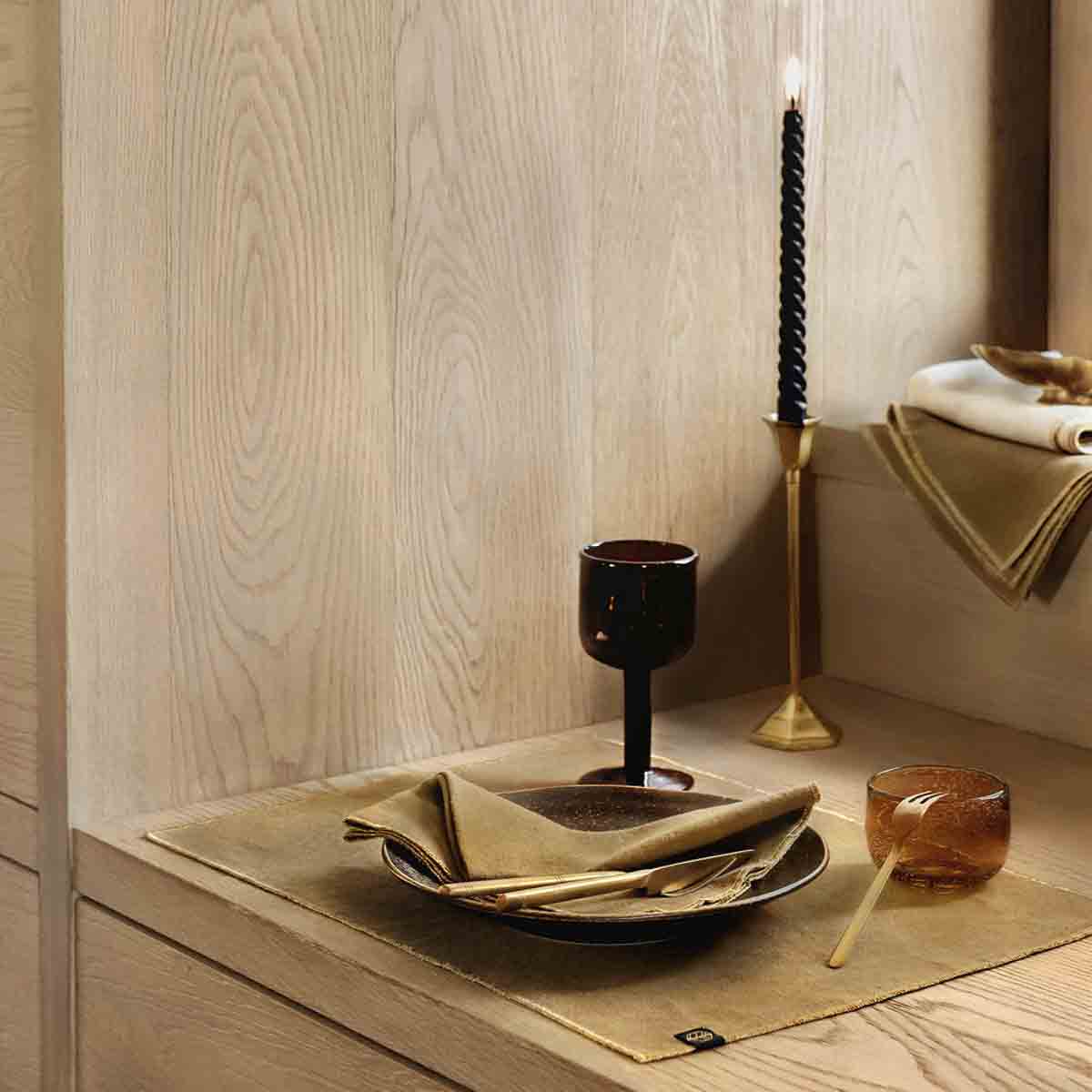 Serviette Verone Haomy – lin lavé et coton - 4 coloris élégants