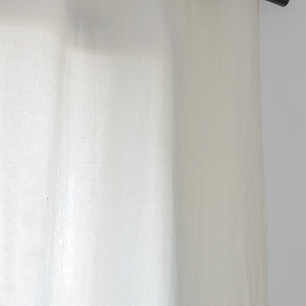 Rideau en lin lavé Zeff Vivaraise 140x280 cm, coloris Blanc – élégant et lumineux