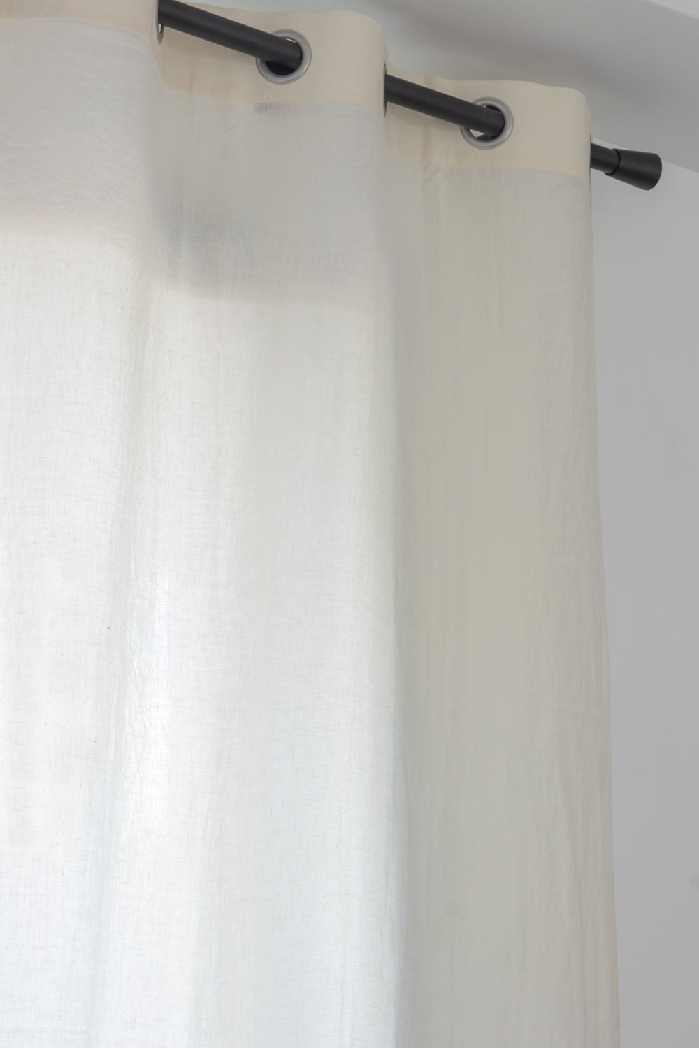 Rideau en lin lavé Zeff Vivaraise 140x280 cm, coloris Blanc – élégant et lumineux