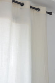 Rideau en lin lavé Zeff Vivaraise 140x280 cm, coloris Blanc – élégant et lumineux
