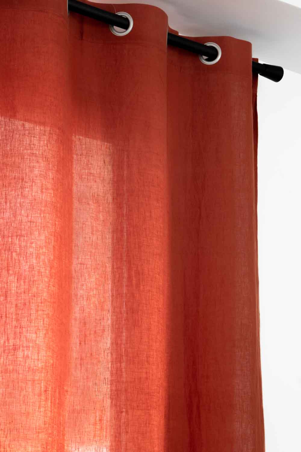 Rideau en lin lavé Zeff Vivaraise 140x280 cm, coloris Rooibos – élégant et lumineux