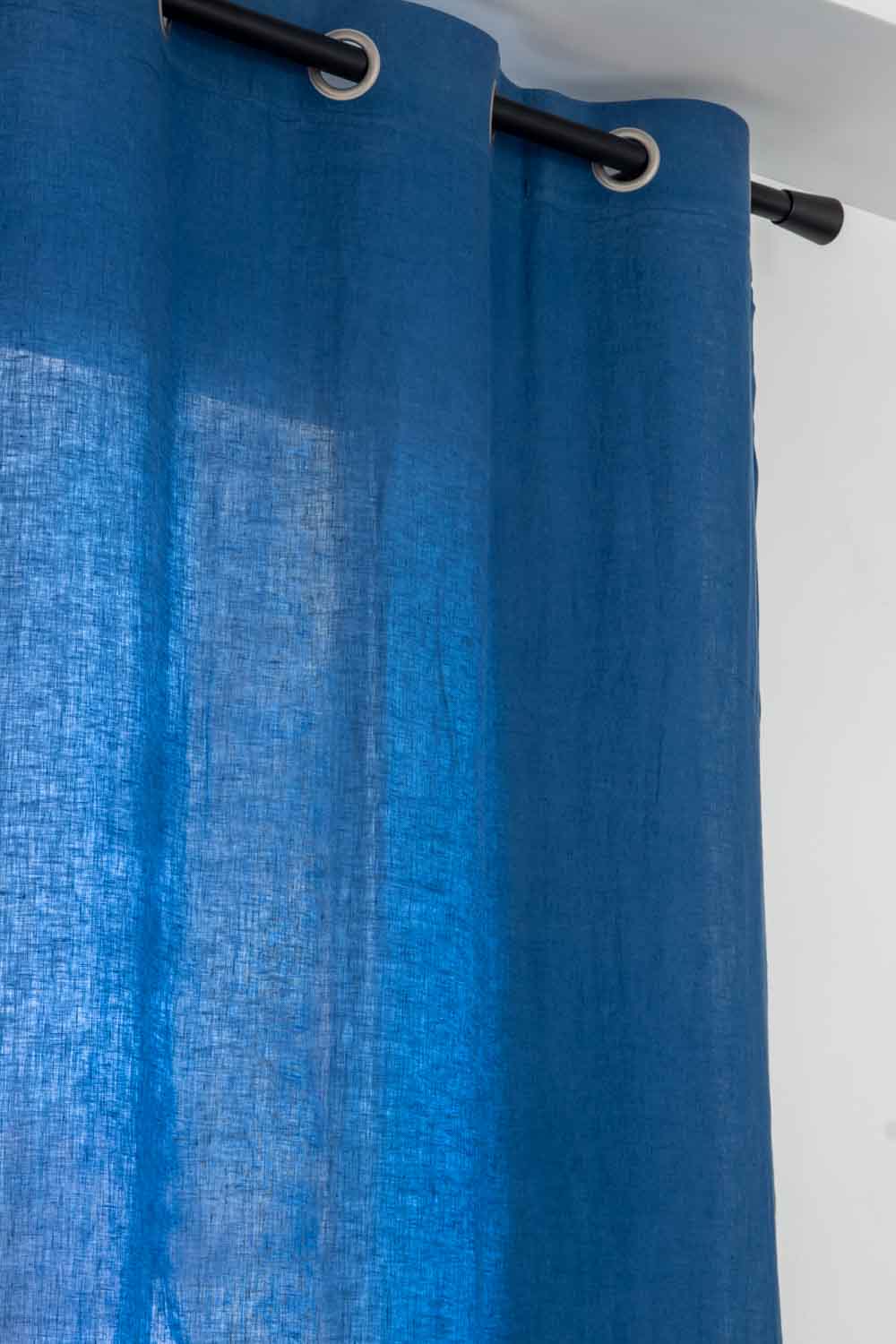 Rideau en lin lavé Zeff Vivaraise 140x280 cm, coloris Touareg – élégant et lumineux