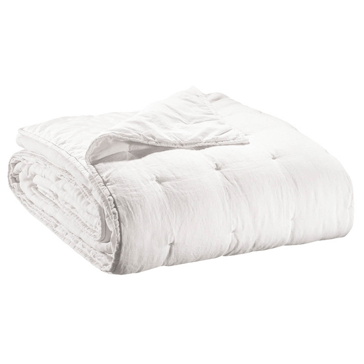 couvre lit en lin zeff 240x260 cm blanc-vivaraise