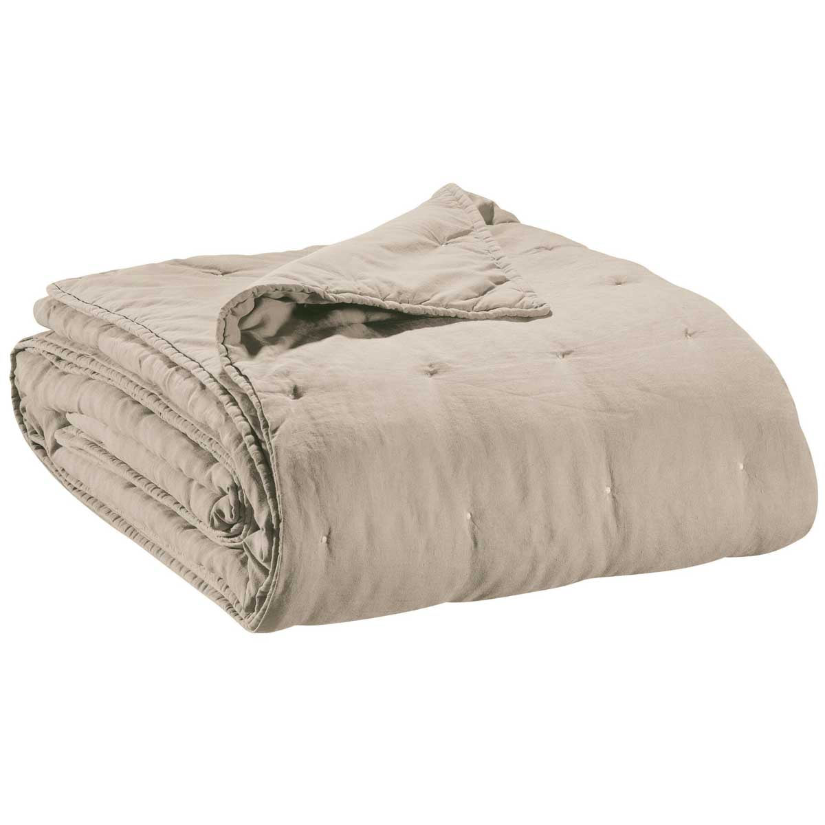 couvre lit en lin zeff 240x260 cm naturel-vivaraise