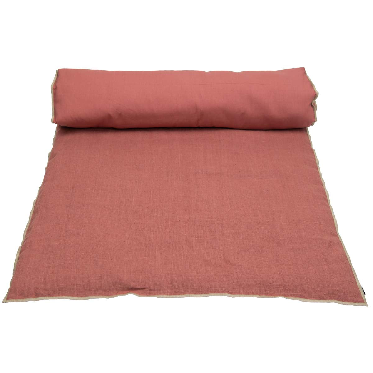 edredon-bout de lit lin chennai 85x200 cm bois de rose-harmony haomy