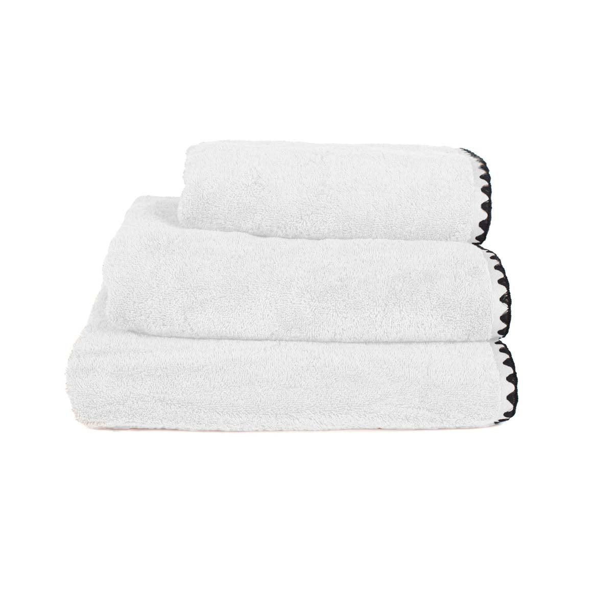 serviette invite douche et bain coton 50x100 cm, 70x130 cm ou 90x140 cm issey blanc-Harmony haomy