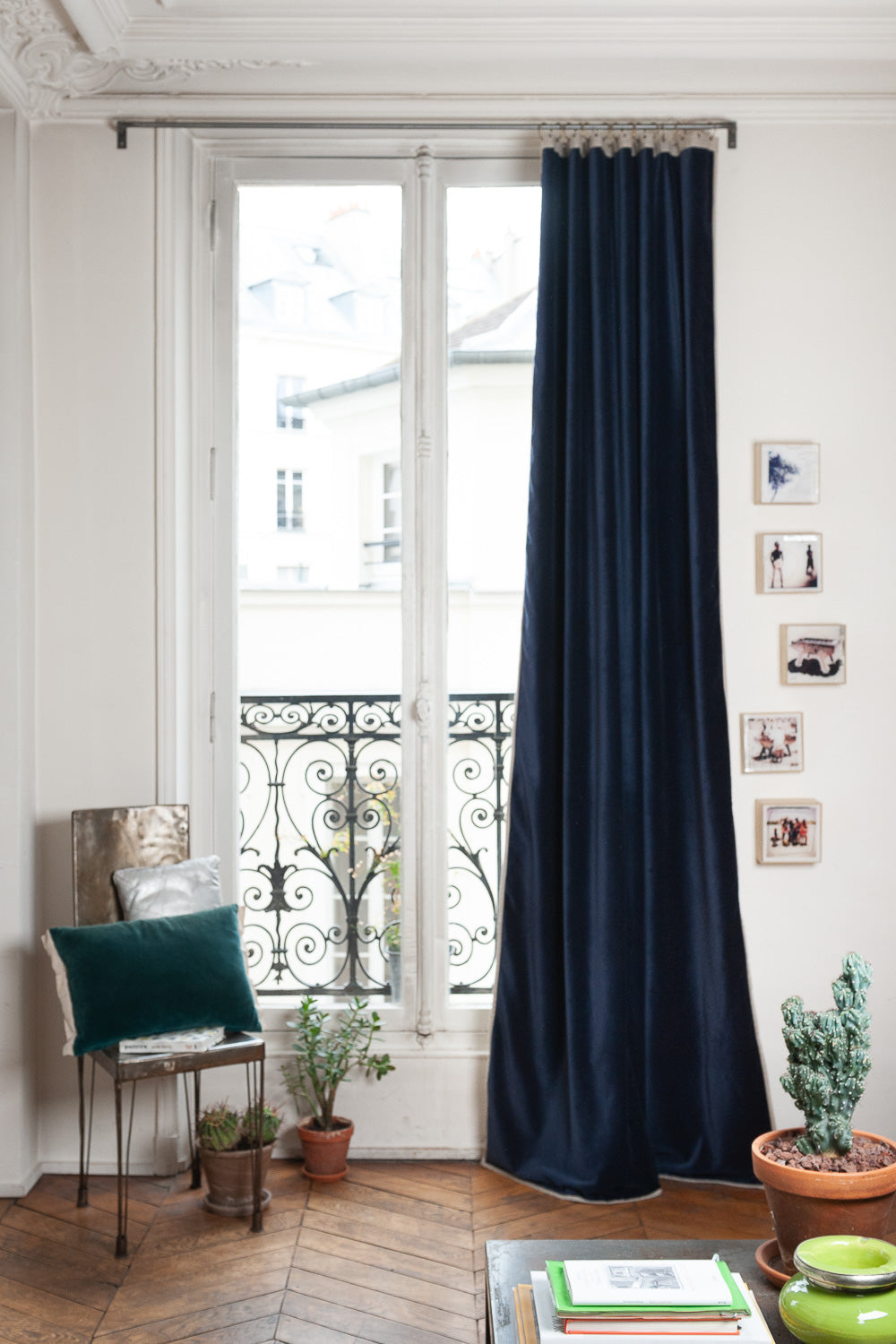 Rideau Médicis en velours marine – occultant et élégant 130x280 cm